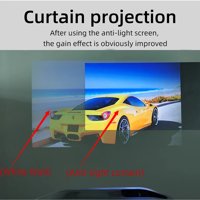 LEJIADA Projector Screen 60-133 Inch 16:9 Foldable Portable Reflective Screen Home Party Indoor Outdoor