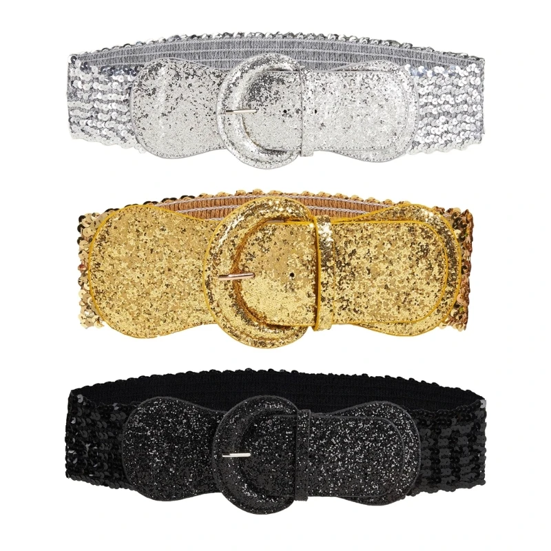 

Waist Belt Glitter Stretchy Belts for American Street Dance Night Club Belt