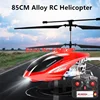 2.4G 4CH 6 Axis Flybarless Double Flexible Propeller Anti-crash RC Helicopter 85CM 150M Alloy Aircraft UAV With 3pcs battery Toy 3