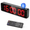 Remote Gym Timer 2 inch Ultra-Clear Interval Time Timers with LED Countdown/Up Wall Clock Battery Power Fitness Timer Stopwatch 1