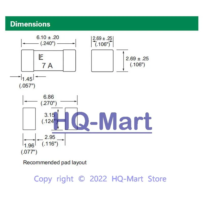 Gold Plated Ceramics Fuse 1808 125VAC 0451012.MRL 12A 0451015.MRL 15A Surface Mount Fuses Quick LF12A LF15A 10 PCS