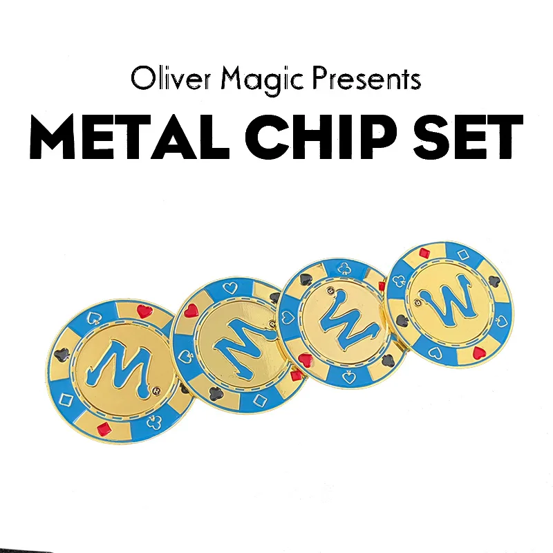 

Metal Chip Set by Oliver Magic Tricks Metal Coins Appear Vanish Magia Magician Close Up Stage Illusions Gimmicks Mentalism Props