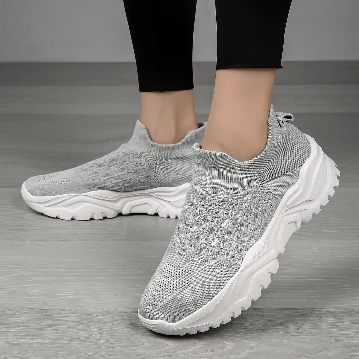 Women Casual Sport Shoes Light Sneakers Women's White Outdoor Breathable Mesh Black Running Shoes Athletic Jogging Tennis