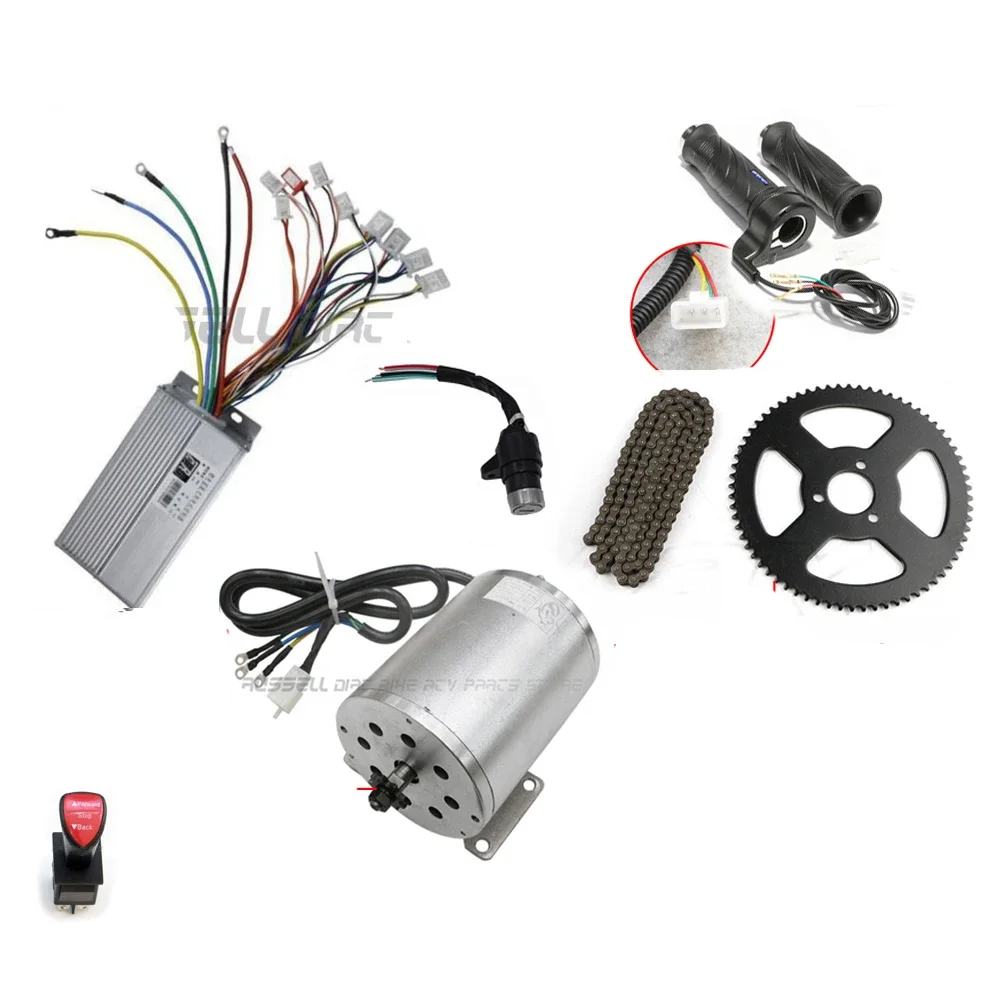 1800W 48V T8F Chain Spocket Brushless Motor Controller Throttle Grip Forward Reverse Switch Electric Go Kart ATV Ebik E-Bike electric bicycle lcd display thumb throttle accessories for 1000w brushless motor conversion kit ebike