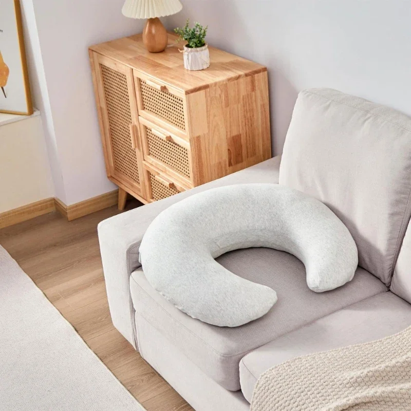 Head Support Cushion Nursing Pillow with Detachable Pillowcase Soft Pillow for Breastfeeding Newborns