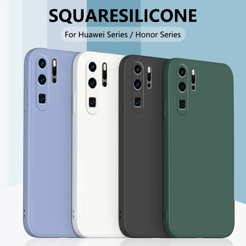 Elegant Silicone Square Soft Case - Premium Protection