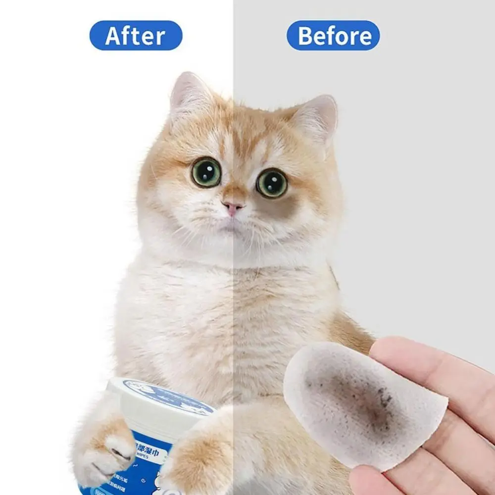 No Irritation Pet Eye Wipes for Dog Cat Tearmark Cleaning