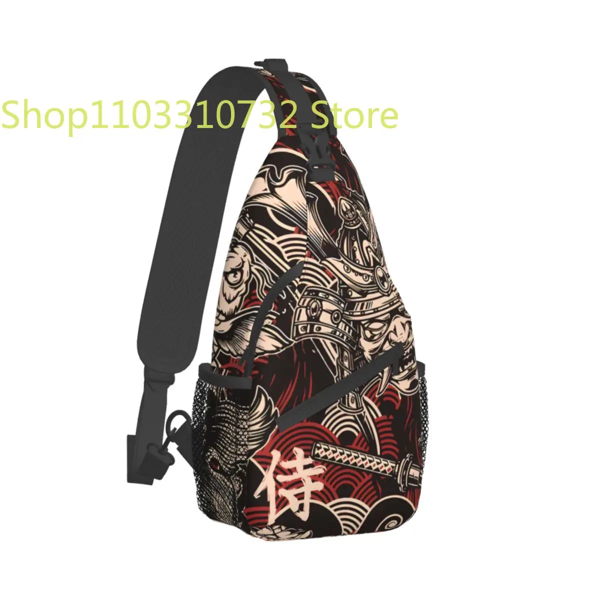 

Vintage Japanese Katana Crossbody Chest Bags Japanese Style Pockets Travel Pack Messenger Sports Teens Shoulder Bag