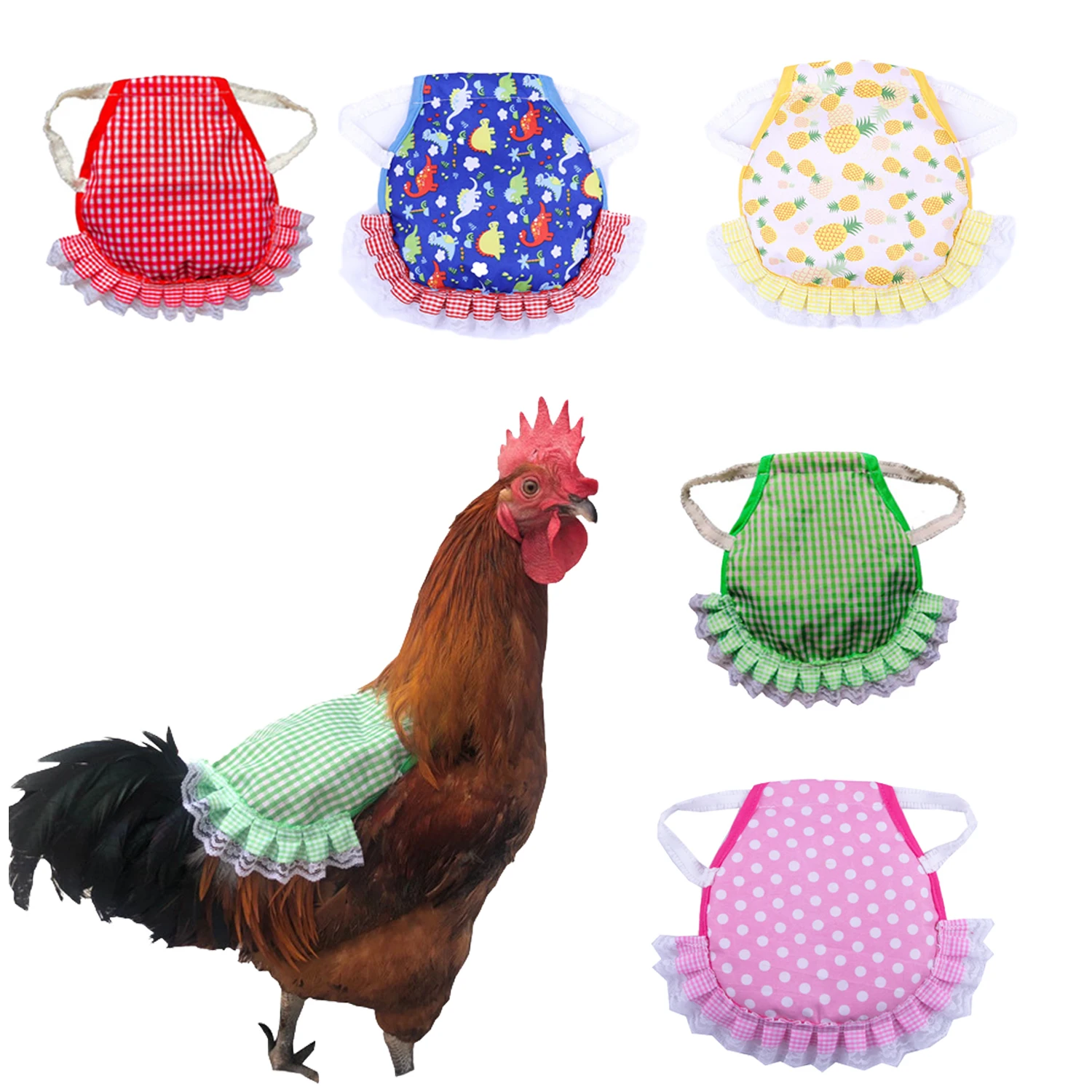 Hen Chicken Saddle Apron Feather Protector Fixer Back Protector Hen Saddle Apron Adjustable Pet Clothing Chicken Clothing Poultr