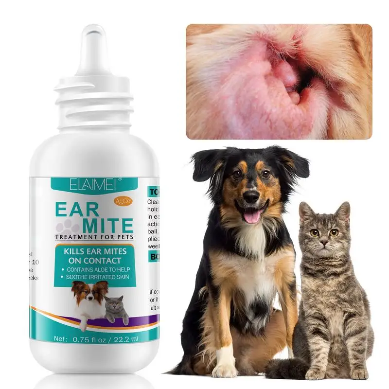 

Cat And Dog Ear Cleaner Pet Ear Drops Ear Cleaning Ear Drops InfectionControl Yeast Mites Removes Ear Mites Scientific Formula