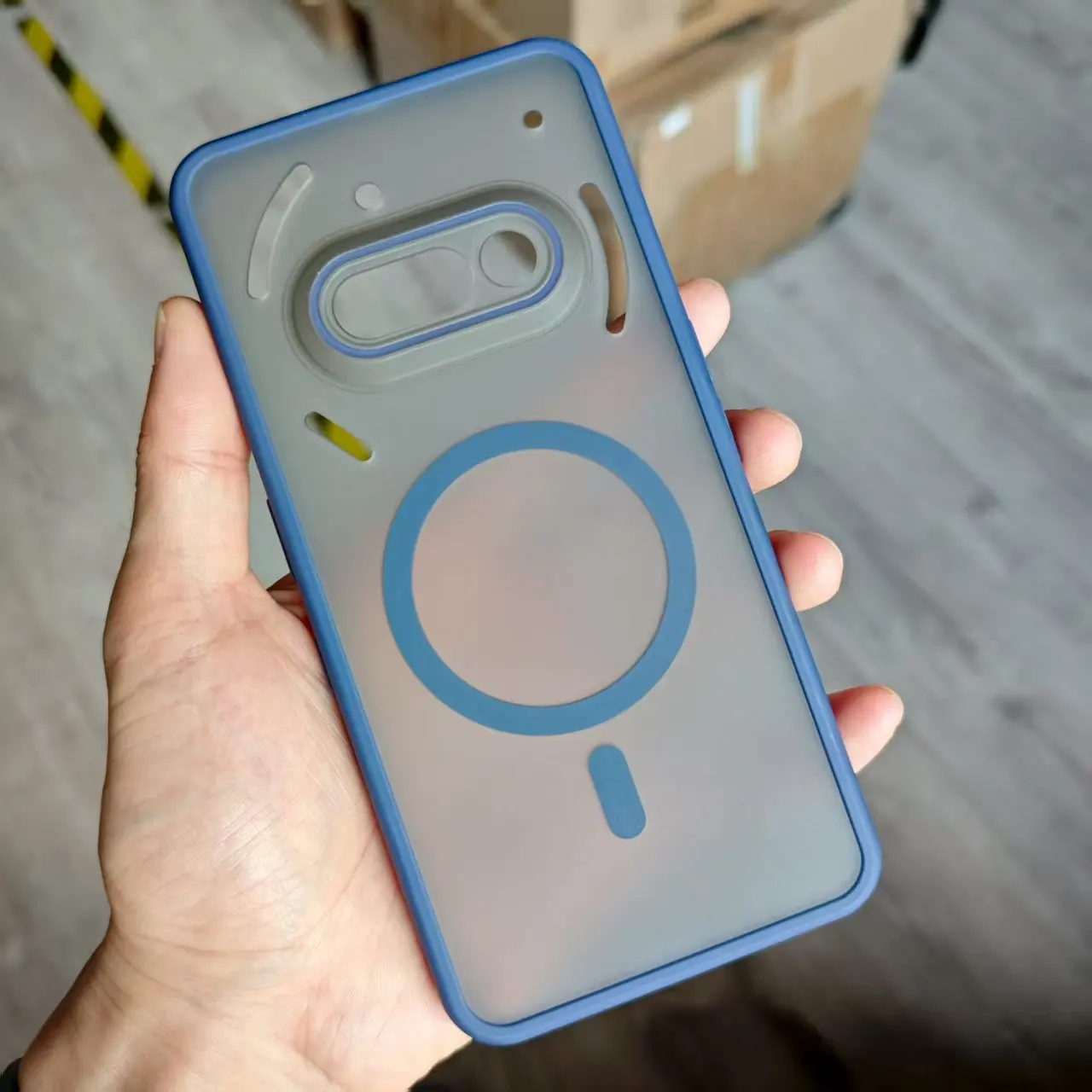 Magnetic Frosted Case with Soft Bumper and Hard Back Plate