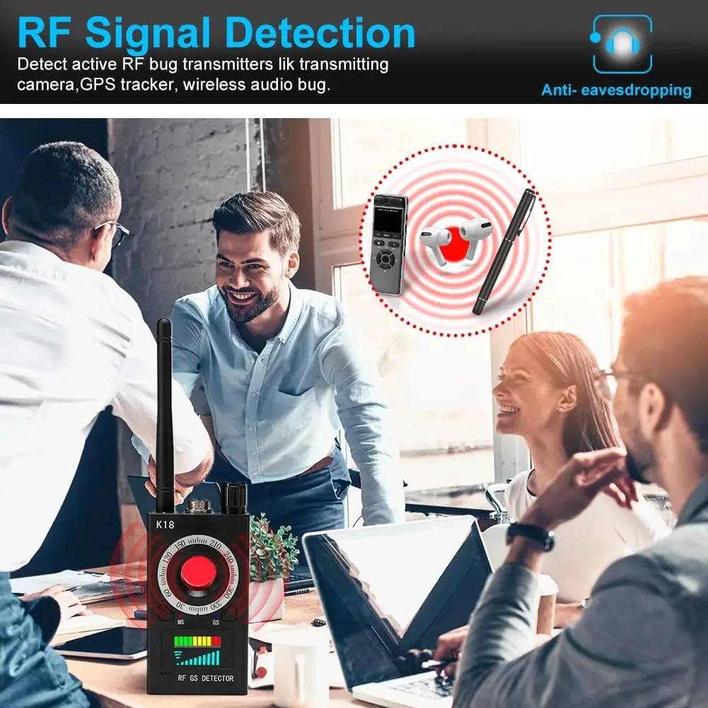Hidden Camera Detectors Device Detector,Spy Detector,RF/Bug Signal Scanning/IR Mode Detection/Magnetic Field Detection