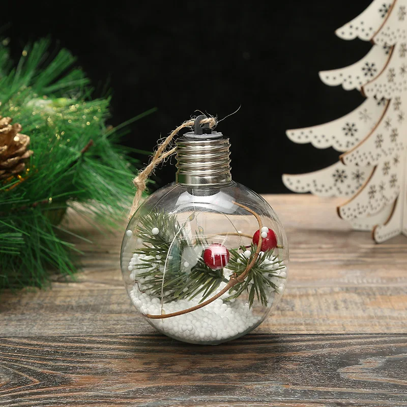 thumbnail image 1 of Bola de cristal transparente para Navidad, adorno para árboles de Navidad, regalos de boda, decoración para el hogar, colgante pequeño, adorno de bola 2025, 1 of 5