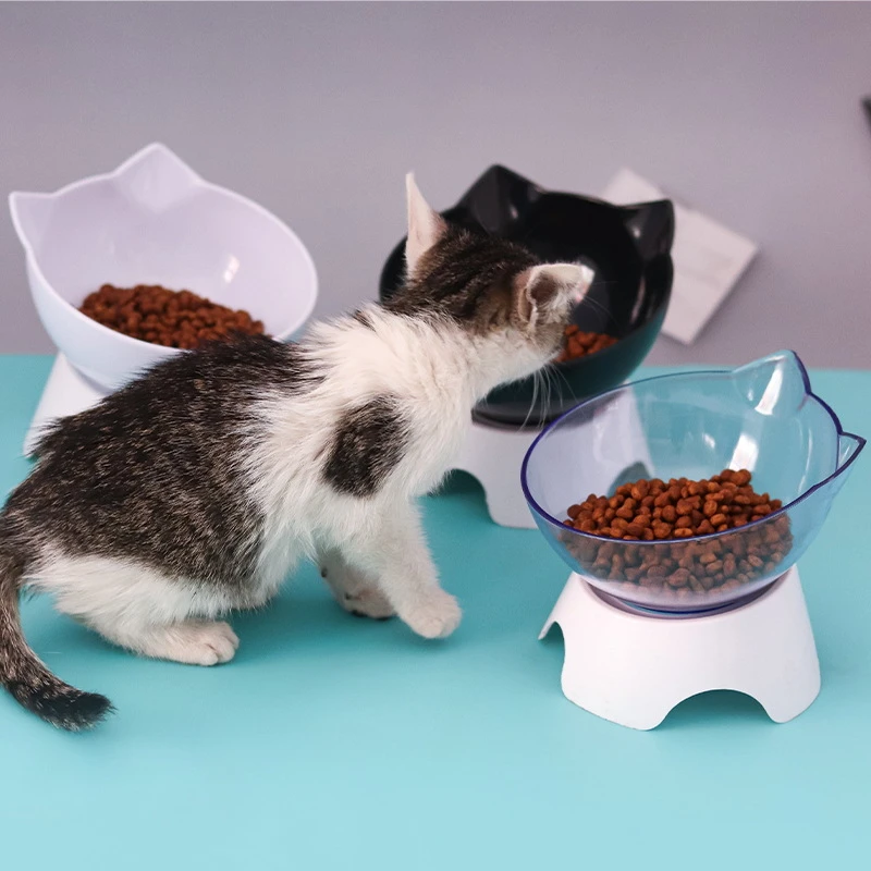 Tall Cat Bowl Neck Protector Thickened and Easy To Clean Single Bowl Cat Food Water Bowl Anti
