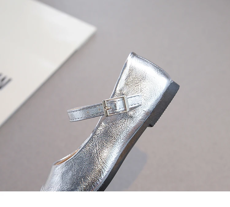 Kinder Mary Janes Mädchen Weiche Wohnungen Silber Schwarz Farbe Schmale Quadratische Zehen Bequeme Kinder Schule Party Hochzeit Schuhe 26-37 Neu – Detail 13