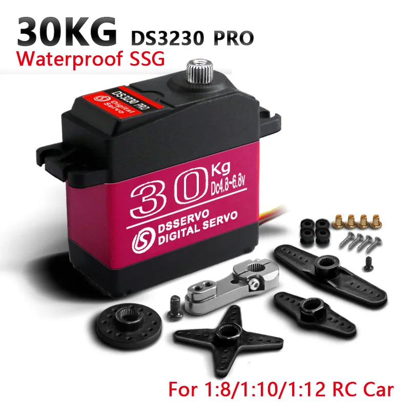 Waterproof Servo 20Kg 25Kg 30Kg 35Kg 40Kg High Speed Servo Metal Gear Digital RC Baja For 1/8 1/10 RC Cars 1Pcs