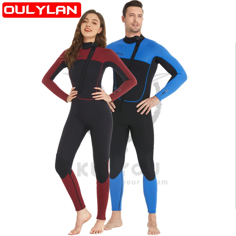 

Oulylan 3mm Full-body Men Neoprene Wetsuit Surfing Swimming Diving Suit Triathlon Wet Suit for Scuba Snorkeling Spearfishing