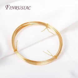 18K Gold-Plated Copper Wire for Jewelry Crafting - 5 Meters (18K Real Gold Plated)