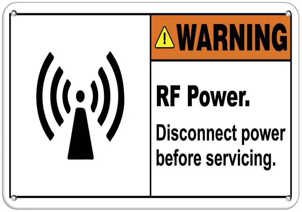 

Предупреждение Rf Power. Отключите питание перед обслуживанием. Плакат Забавный художественный Декор Ретро металлический жестяной знак 20x30 см винтажный домашний декор