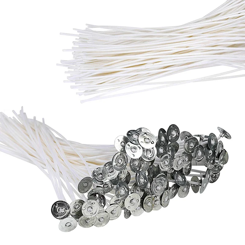 Candle Wicks 100Pcs 9/15/20cm Smokeless Wax Pure Cotton Core For DIY Candle Making Pre-Waxed Handmade Making Tools