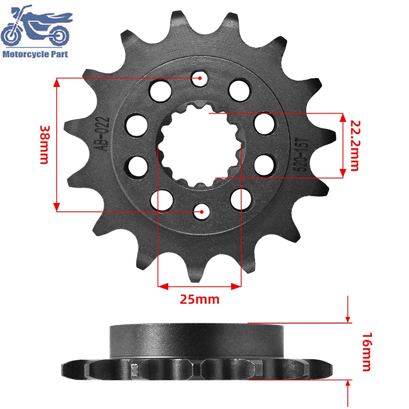 520-15T 520 Catena 15T Moto 20Crmnti Pignone Anteriore Silenzioso Per Ducati 800 Monster Ie 800 Monster Dark 03 851 Strada Biposto