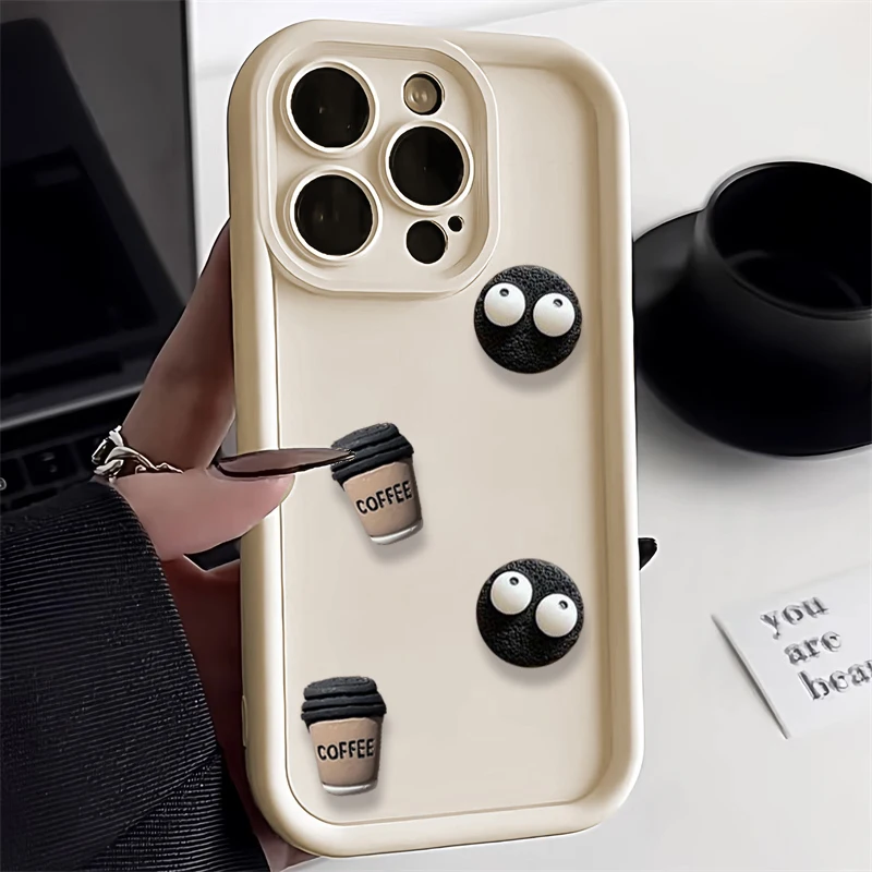 3d Coffee Cartoon Phone Case For Iphone Models Protective Cover_voghion.com