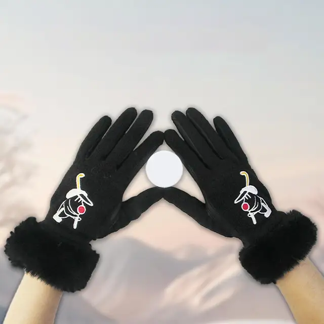 1 Pair of Golf Gloves Winter Non Slip Women Glove for Outdoor Hiking Biking 4