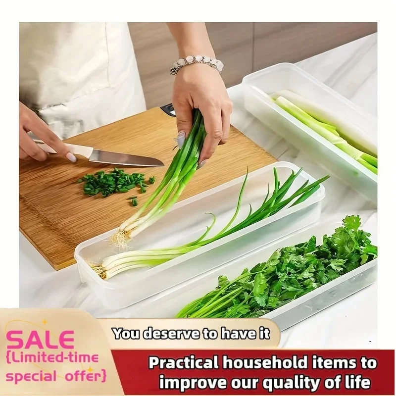 1/2Pc Refrigerator fresh-keeping storage box fresh-keeping artifact Small Food Preservation Boxes Transparent Sealed Storage Box