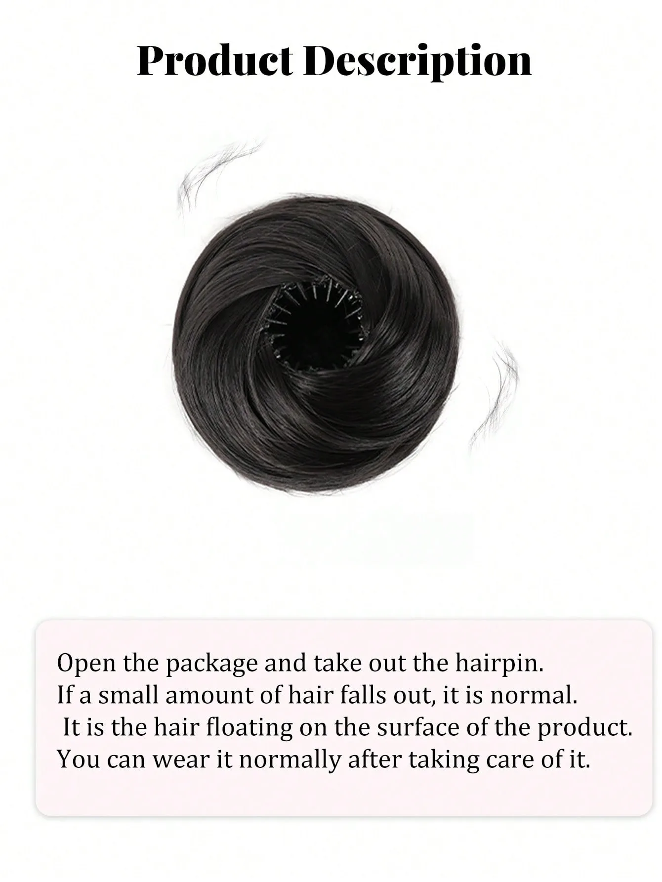 Adjustable Synthetic Bun Ponytail Wig For Women Magic Bird's Nest Shaped Hair Bun With Circle Elastic Clips Straight Donut Updo