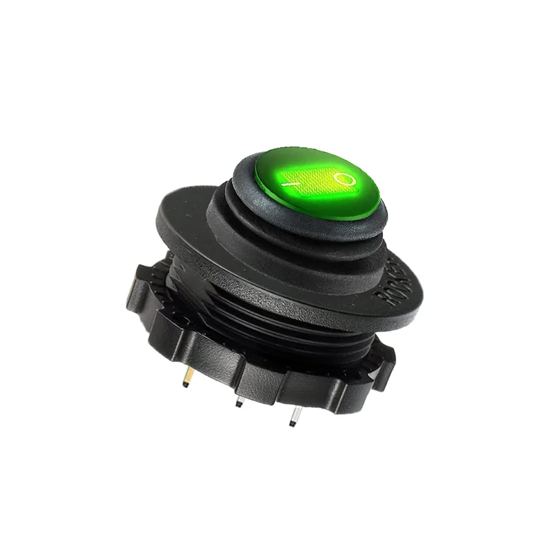 Gebildet 3 stuks 20A 12V-24VDC 3-pins SPST AAN/UIT Tuimelschakelaar LED Verlicht (Rood, Groen, Blauw), Gebruikt voor Auto Vrachtwagen Boot 9 stuks Terminal
