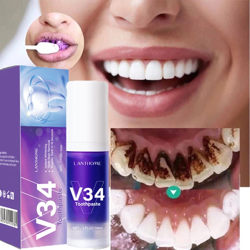 

Tooth Whitening Toothpaste Serum Removal Plaque Stains Fresh Breath Oral Hygiene Cleansing Products Teeth Dentistry Care Tools