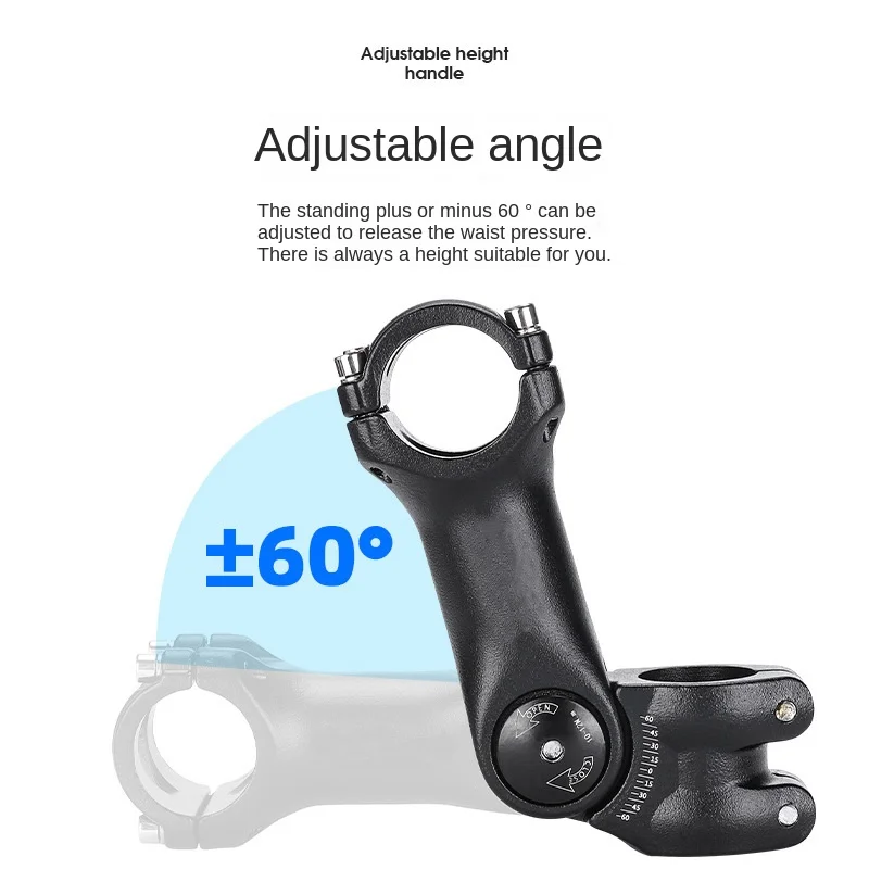 Bicycle Stem MTB Road Bike Adjustable Stem Bicycle Handlebar Stem 31.8mm /25.4mm Ultralight Aluminum Alloy Bike Riser Parts