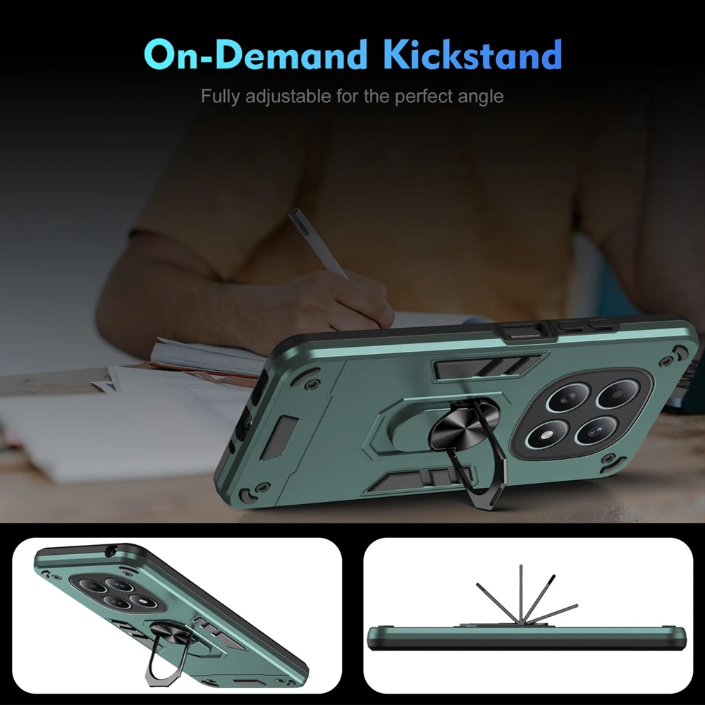 Durable Armor Phone Case with Lens Camera Protector - Back Cover