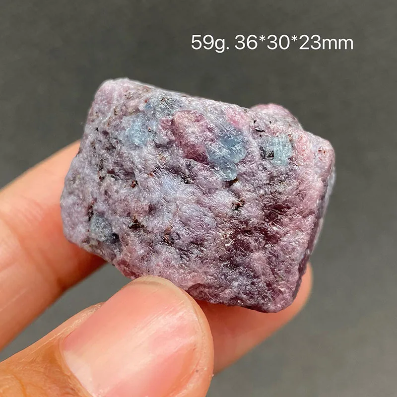 100% Rare Natural Ruby and  Aquamarine  Mineral Specimens Stones and Crystals Healing Crystal from Myanmar