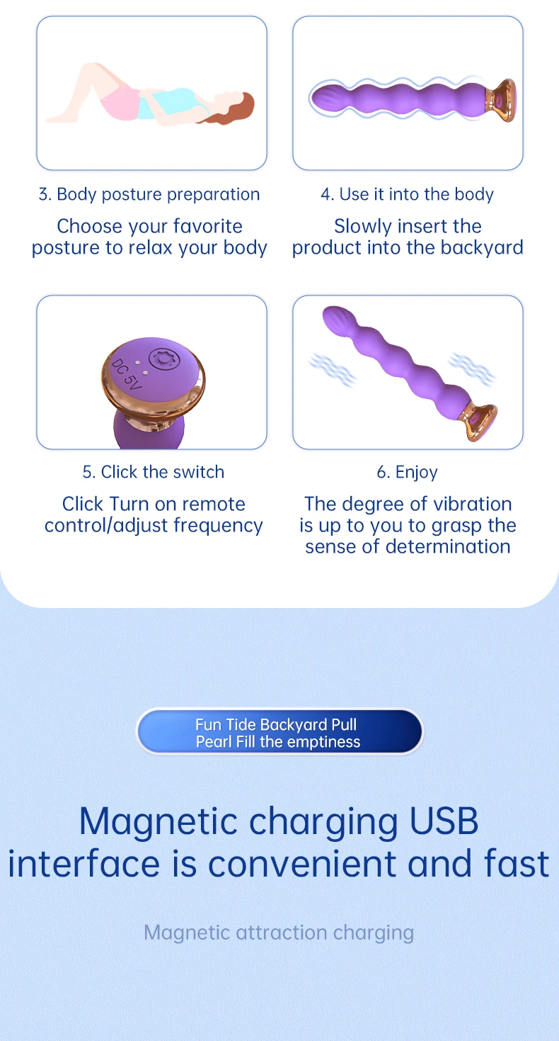 Vibratore perle anali butt plug massaggiatore prostatico_voghion.com