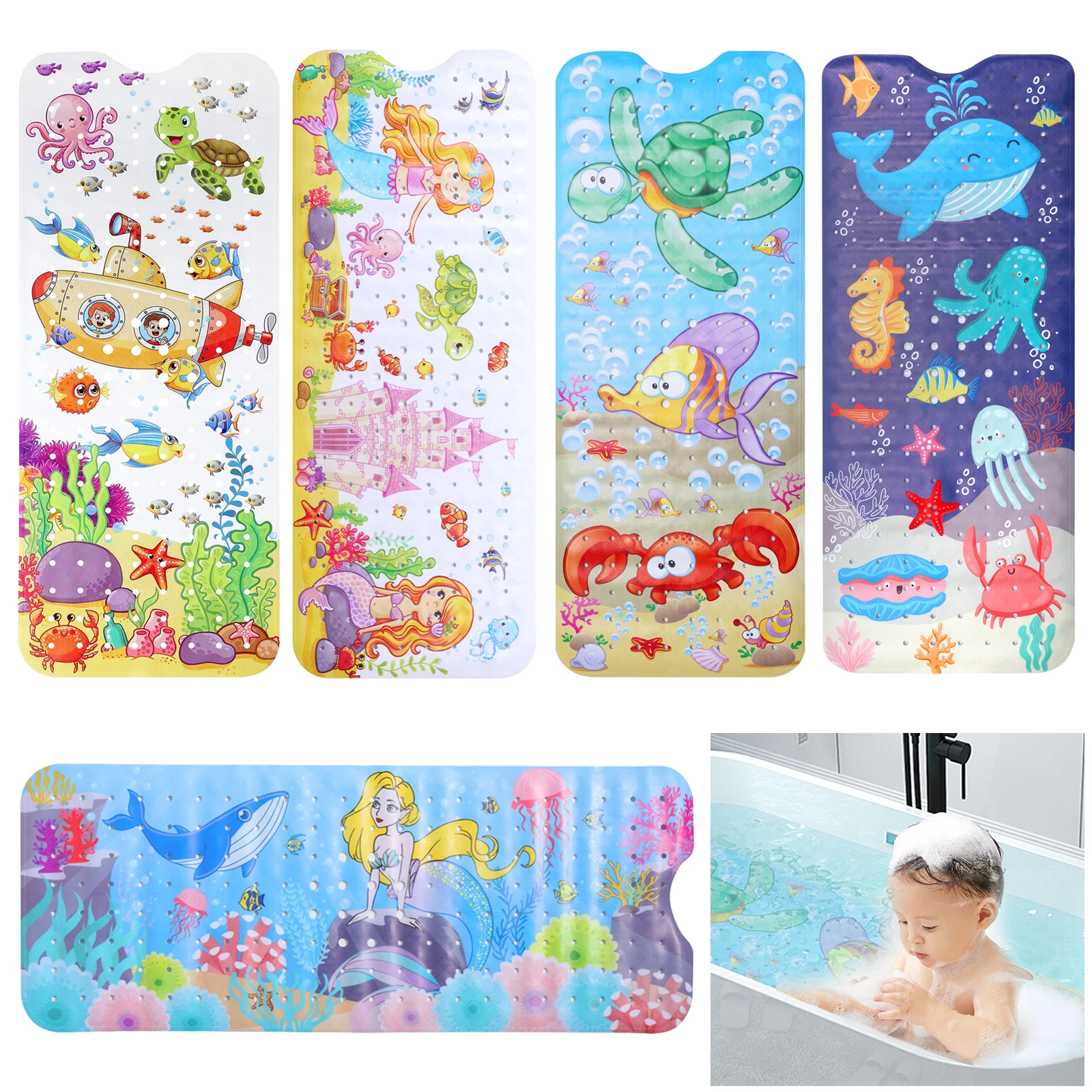 PVC Anti Slip Bath Mat for Kids and Baby