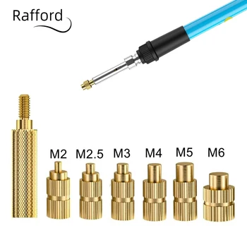 Heat Set Insert Soldering Iron Tip Head M2 M2.5 M3 M4 M5 M6 Hot Melt Insets Nut Brass Embedded Thread Insertion Kit For Plastic 1