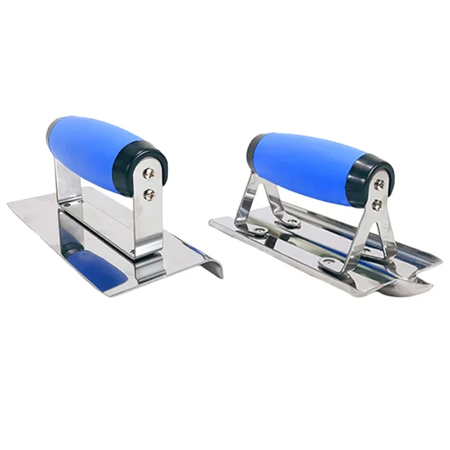 Stainless Steel Inside/Outside Corner Trowel Smooth Finishing Trowel With Ergonomic TPR Comfort Handle For Wall Cleaning Tools