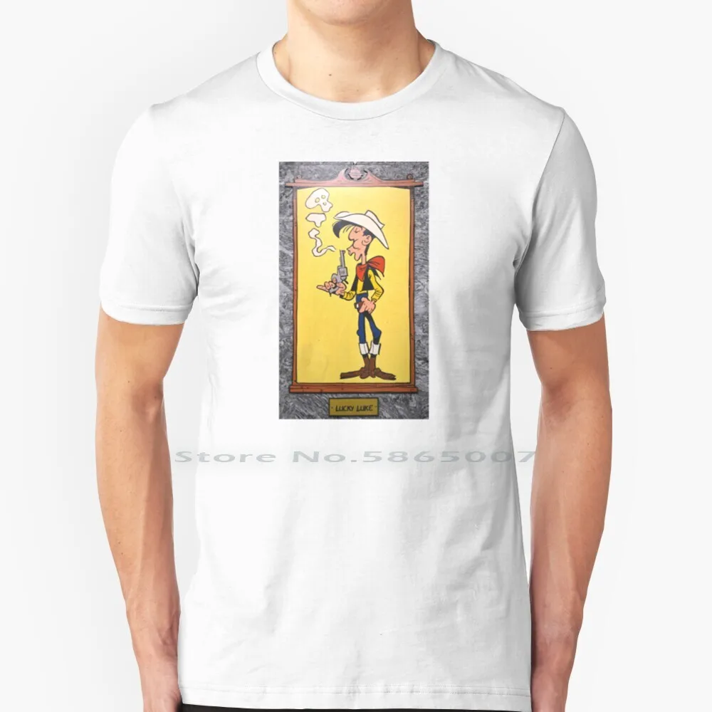 Cover Luke Christmas T Shirt 100% Cotone Sherif Wild West Dog Bubbles Sapone Cartoon Luckys Big Size 6Xl Tee Gift Fashion