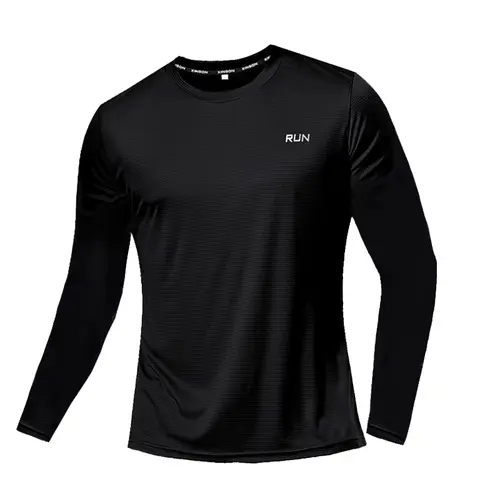 Summer Ice Silk Long Sleeve T-Shirt Men 2023 New Quick Dry Breathable Air Conditioning Outdoor Sun Protection Running Outer Wear - Image 13
