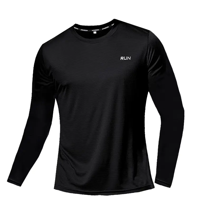 Summer Ice Silk Long Sleeve T-Shirt Men 2023 New Quick Dry Breathable Air Conditioning Outdoor Sun Protection Running Outer Wear - Image 13