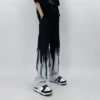 Men Jeans High Street Hip Hop Contrast Color Tassel Loose Fashion Japanese Streetwear Hippie Loose Casual Darkwear Patchwork 1