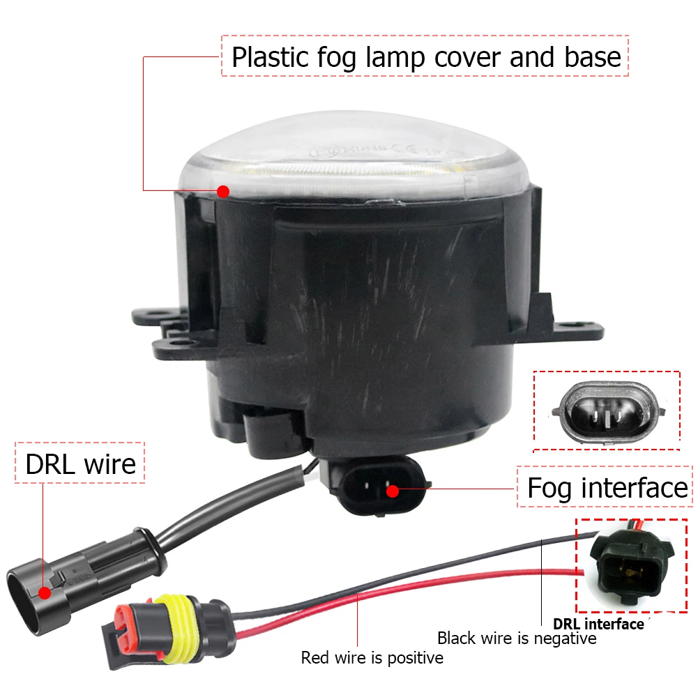 LED Angel Eye DRL Optional Fog Lampshade for Iveco Daily VI 2014 2015 2016 2017 2018 Cut-Line Lens LED Fog Lights Upgrade detail image 5