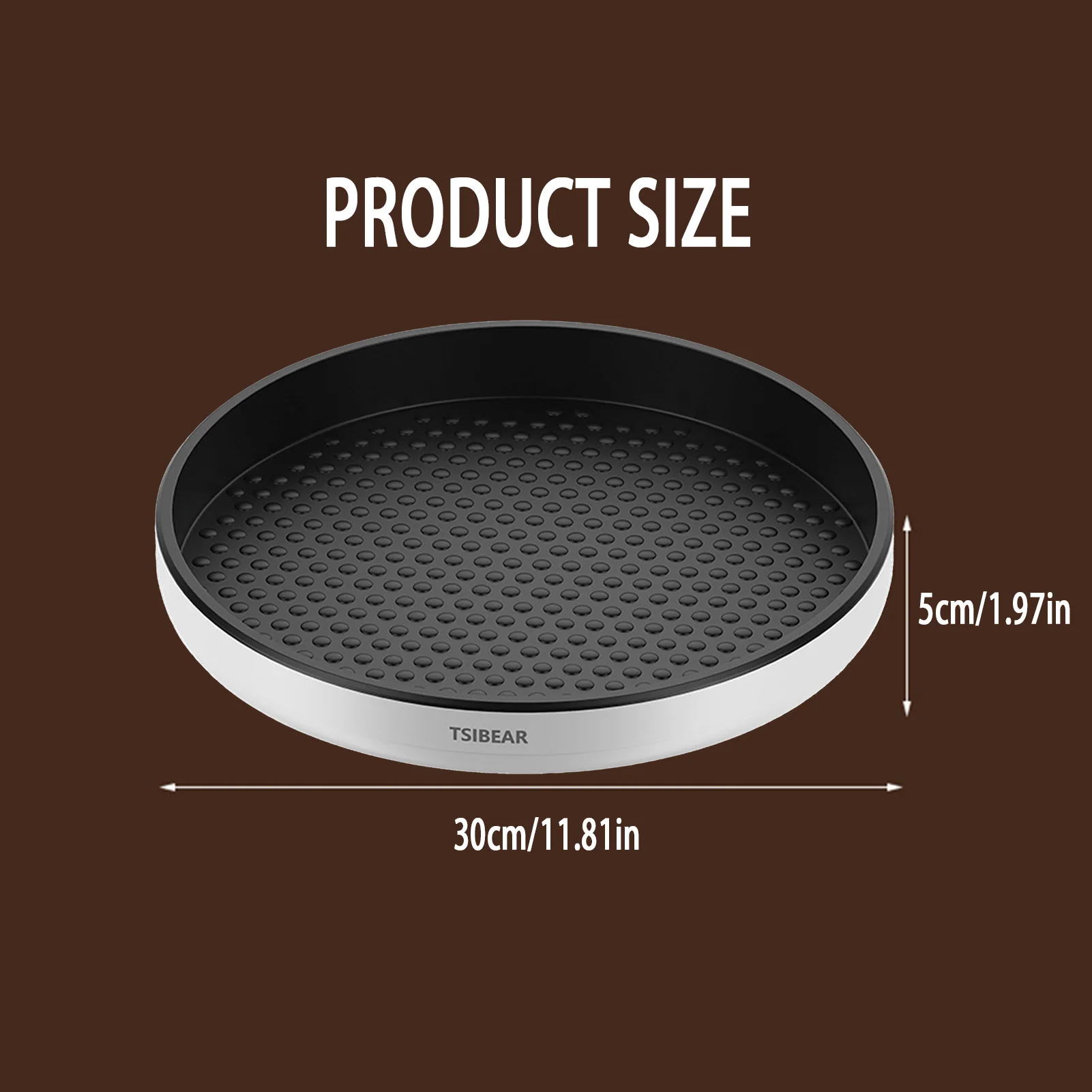 Turntable Cabinet Spice Organizer 25/30cm Rotating Condiment Organizer for Bathroom Cabinets Kitchen Countertop UD88 5
