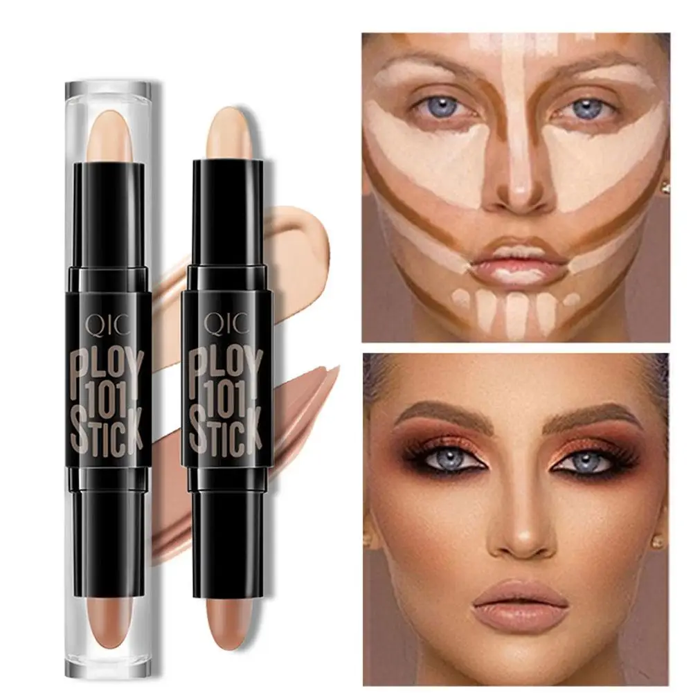 

Double-head V Face Stick Highlighter Concealer Shadow Brighten Cosmetics Makeup Facial Long-lasting Contouring Waterproof S P3P3