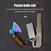 Mini Stainless Steel Small Axe Portable Key Chain, Small Kitchen Knife Disassembly ECD Gift Key Pendant Decoration, Outdoor Tool 6