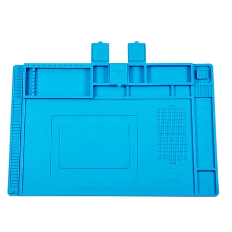 

Heat Insulation Silicone Pad Desk Mat Maintenance Platform For BGA Soldering Repair Station With Magnetic Section 94PD
