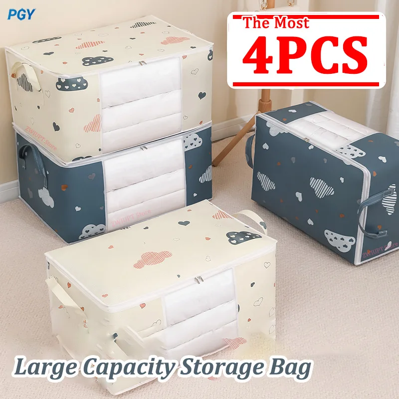 Quilt Clothes Big Capacity Storage Bag Quilt Bedding Storage Closet Organizer Wardrobe Organizer Blanket Sorting Bags Dust-proof storage bag clothes organizer clothes storage bag clothes storage box foldable storage bags clothes storage organizer foldable storage bag quilt storage bag bed storage bag