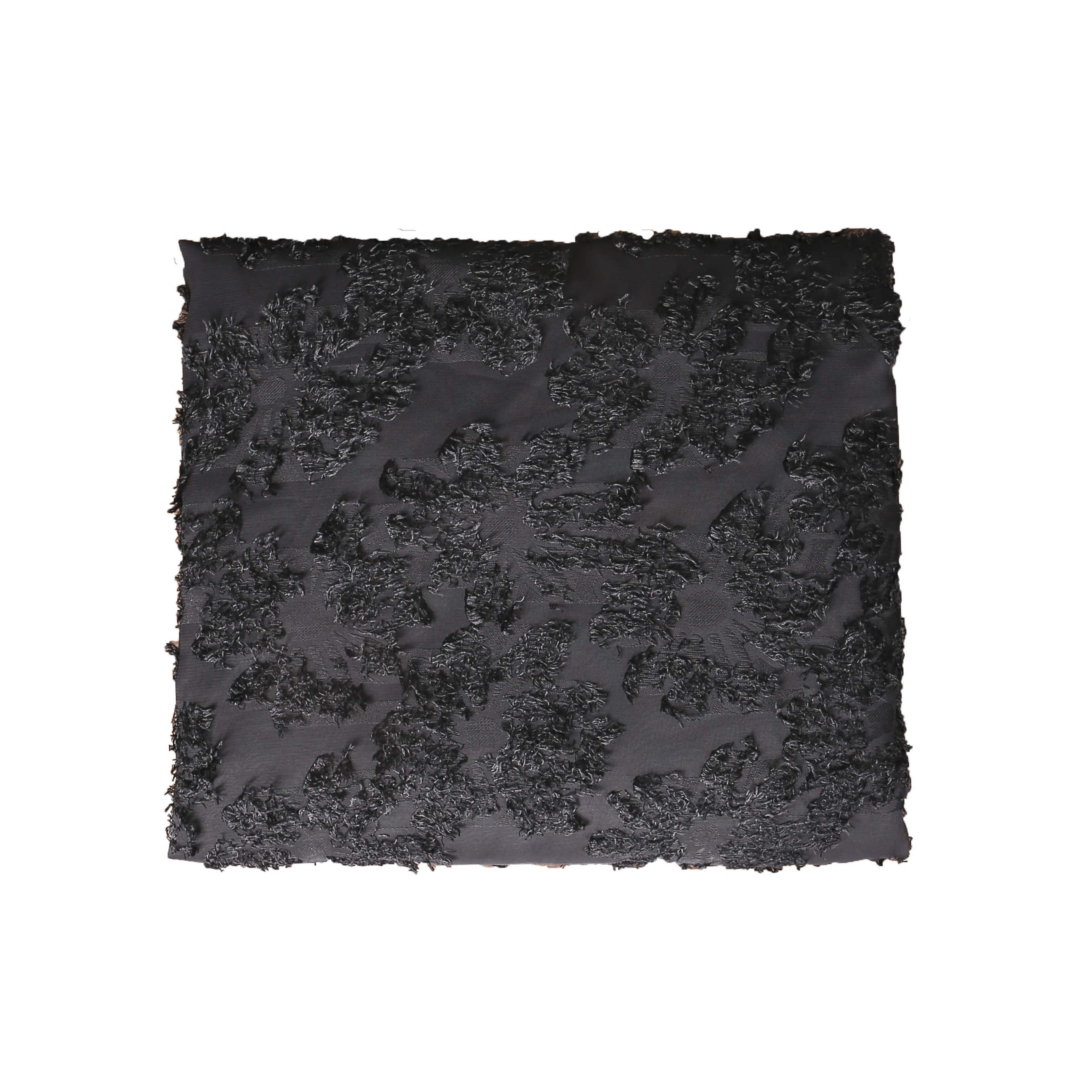 

Jacquard Chiffon Fabric Daisy Hand Cut Flower Slightly Transparent Summer Dress Shawl Breathable Sun Protection Black