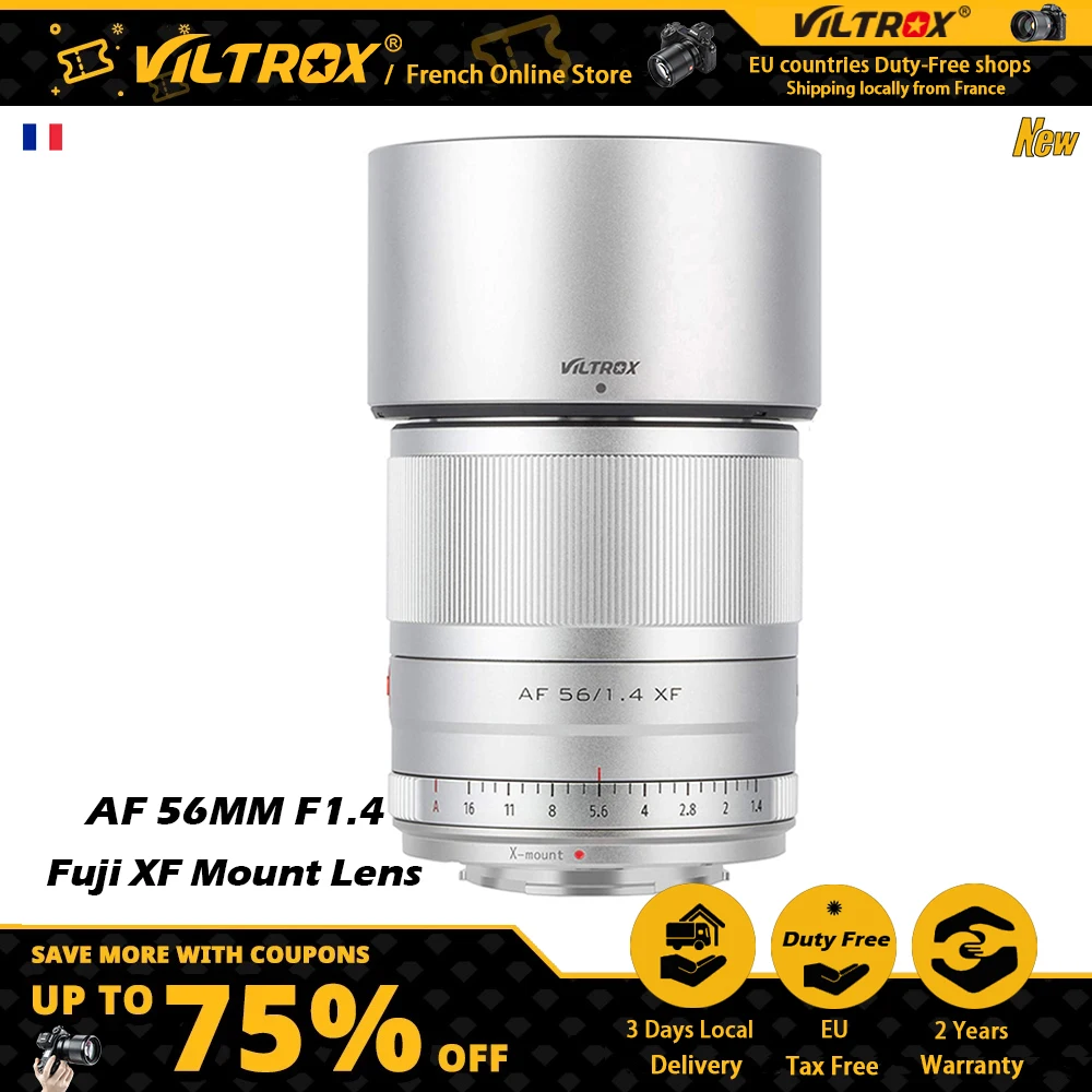 Viltrox 56Mm F1.4 Xf Messa A Fuoco Automatica Obiettivo Della Fotocamera Aps-C Grande Apertura Obiettivo Ritratto Per Fuji Fujifilm Obiettivo X-Mount 